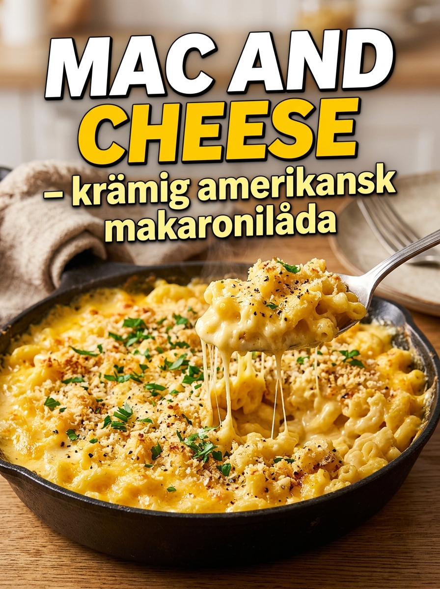 Mac and Cheese – krämig amerikansk makaronilåda (enkelt recept)
